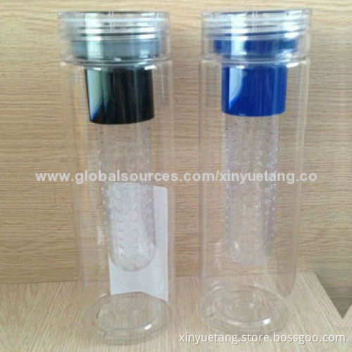 2014 clear juice 750ML water bottle with FDA & SGS approved, for travelingNew